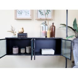 Chic Antique Vgskab m. Rillede Glaslger