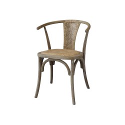 Chic Antique Fransk Spisestol m. Fletsde &amp; Ryg