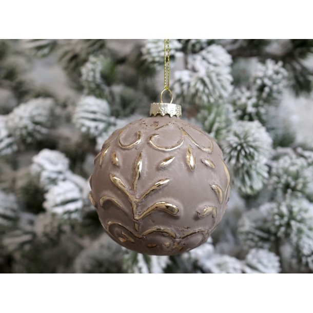 Chic Antique Julekugle M. Guld Mnster 