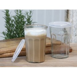 Chic Antique Fransk Latte Glas M. Riller