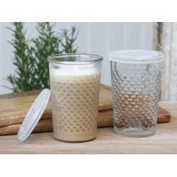 Chic Antique Fransk Latte Glas M. Mnster 