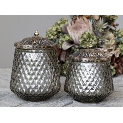 Chic Antique Opbevaringskrukke M. Perlekant Og Lg