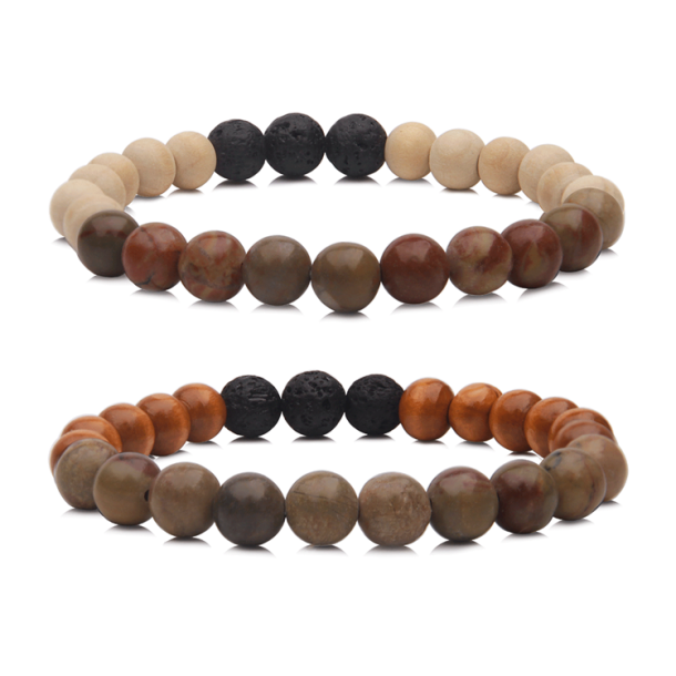 St med brune &amp; sorte lavasten