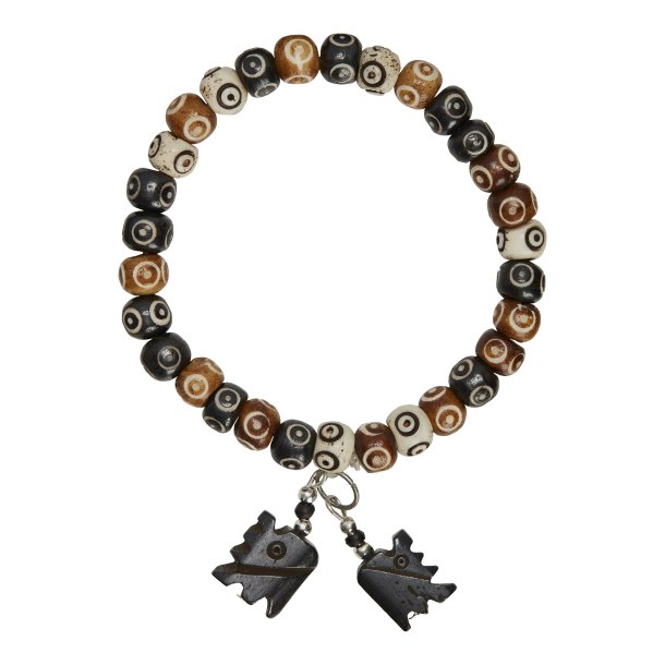 Brun, hvid &amp; sort  